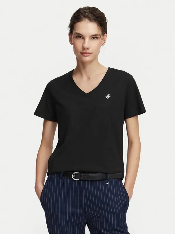 Beverly Hills Polo Club Beverly Hills Polo Club T-shirt P-SS26W-TS516518 Crna Regular Fit