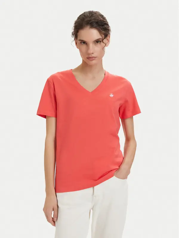 Beverly Hills Polo Club Beverly Hills Polo Club T-shirt P-SS26W-TS516518 Koraljna Regular Fit
