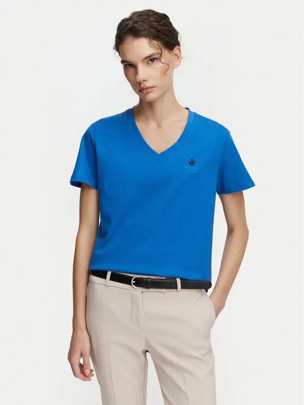 Beverly Hills Polo Club Beverly Hills Polo Club T-shirt P-SS26W-TS516518 Plava Regular Fit