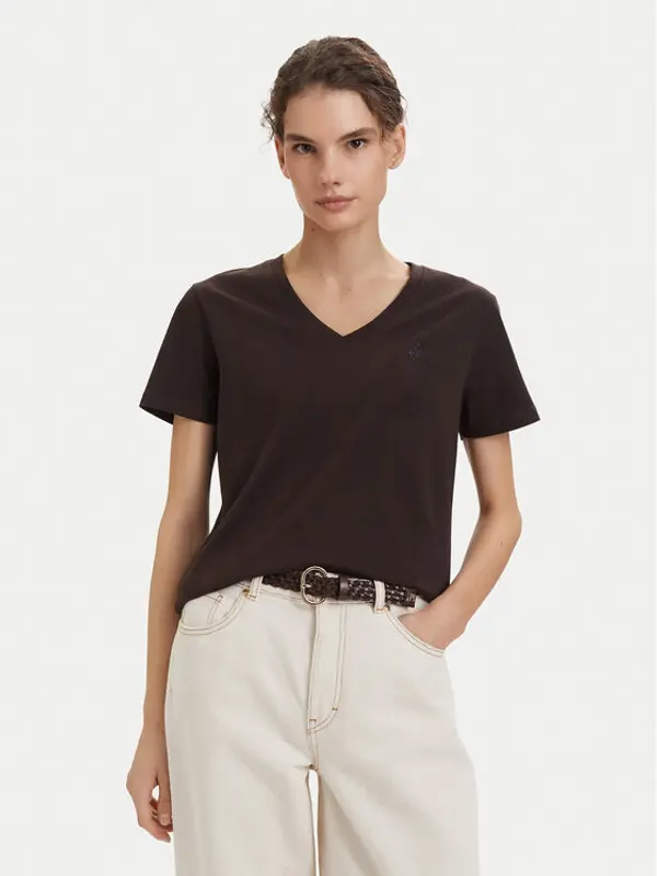 Beverly Hills Polo Club Beverly Hills Polo Club T-shirt P-SS26W-TS5165187 Tamno smeđa Regular Fit