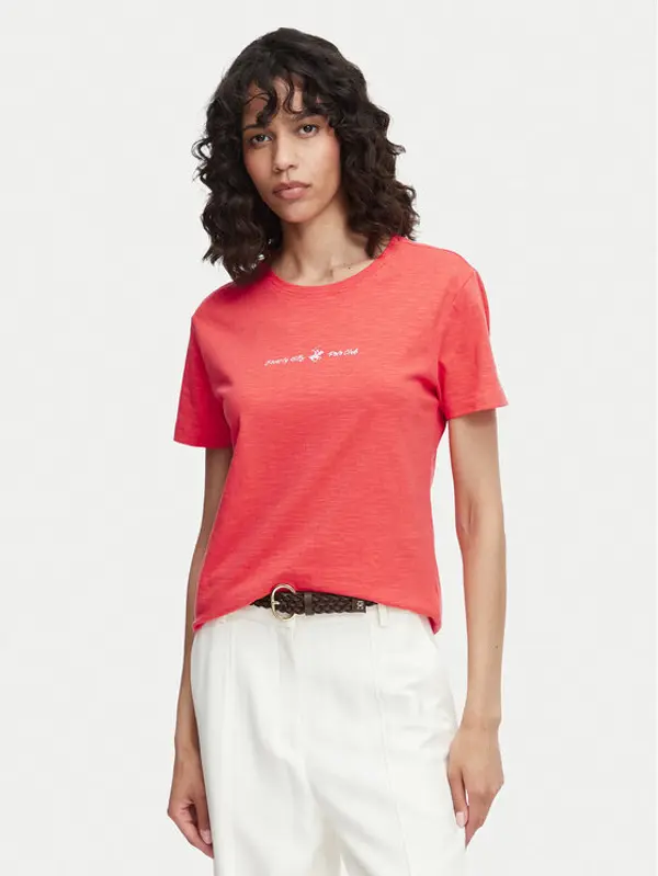 Beverly Hills Polo Club Beverly Hills Polo Club T-shirt P-SS26W-TS6510 Koraljna Regular Fit