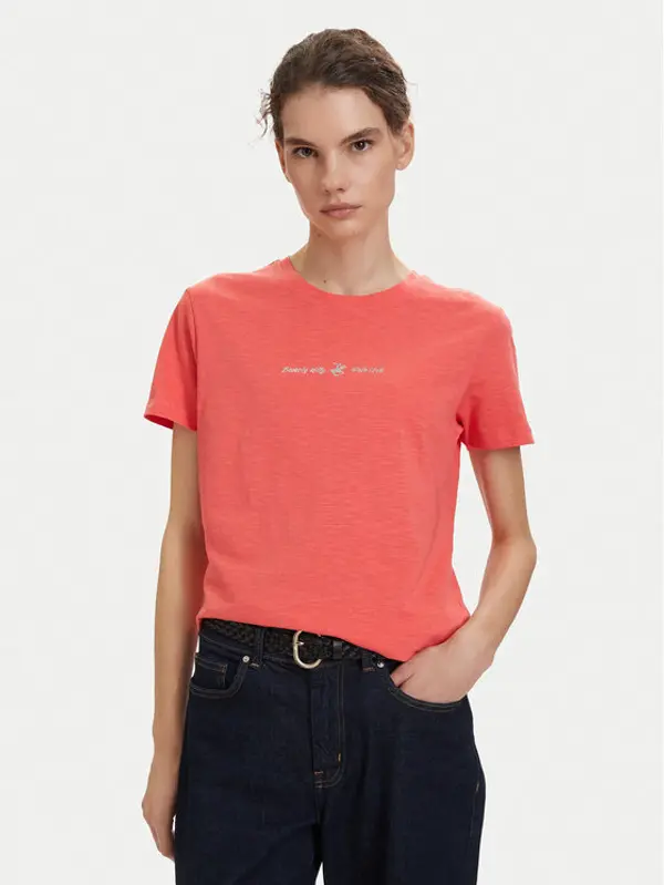 Beverly Hills Polo Club Beverly Hills Polo Club T-shirt P-SS26W-TS6510 Koraljna Regular Fit