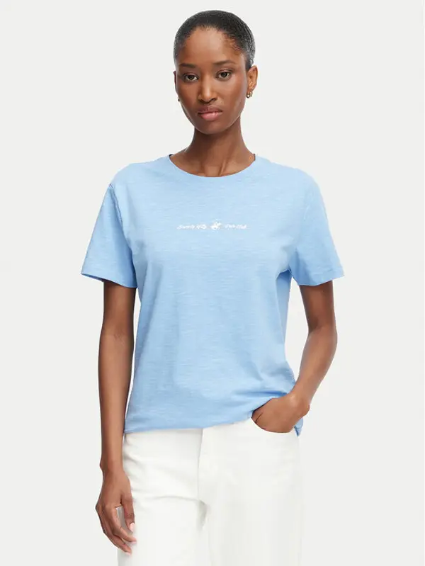Beverly Hills Polo Club Beverly Hills Polo Club T-shirt P-SS26W-TS6510 Svijetlo plava Regular Fit