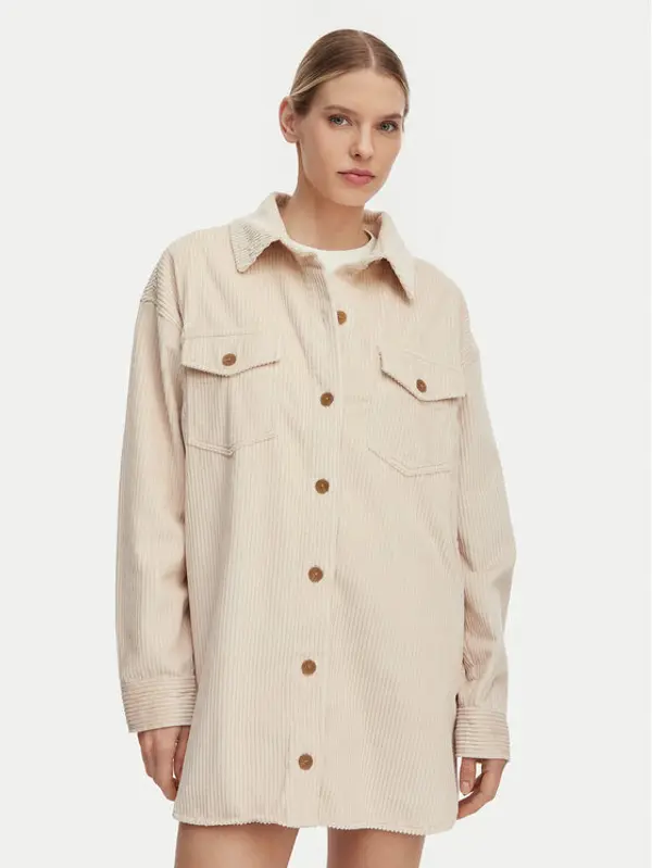 Billabong Billabong Haljina košulja Winter Ocean EBJWD00149 Bež Boxy Fit