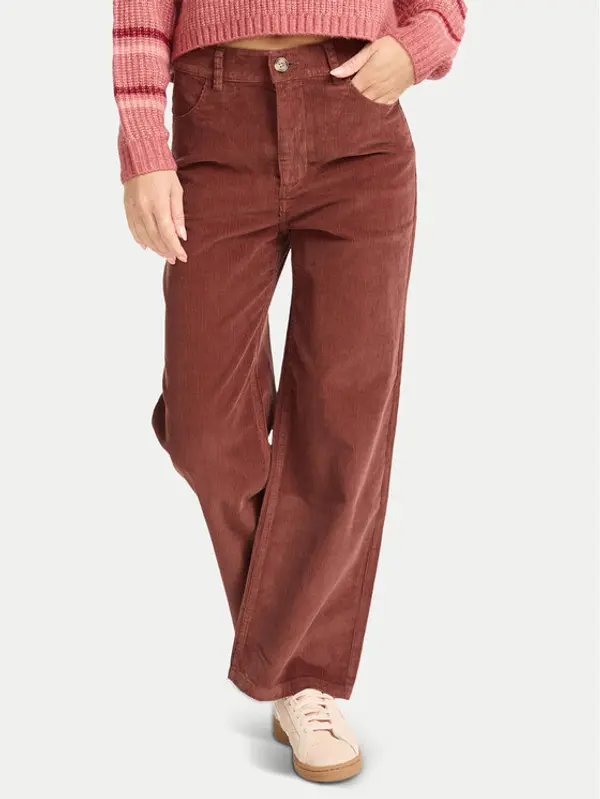 Billabong Billabong Hlače Be Free Cord EBJDP03002 Smeđa Wide Leg