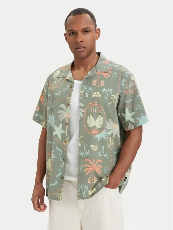 Billabong Billabong Košulja Vacay EBYWT03019 Tamno zelena Relaxed Fit