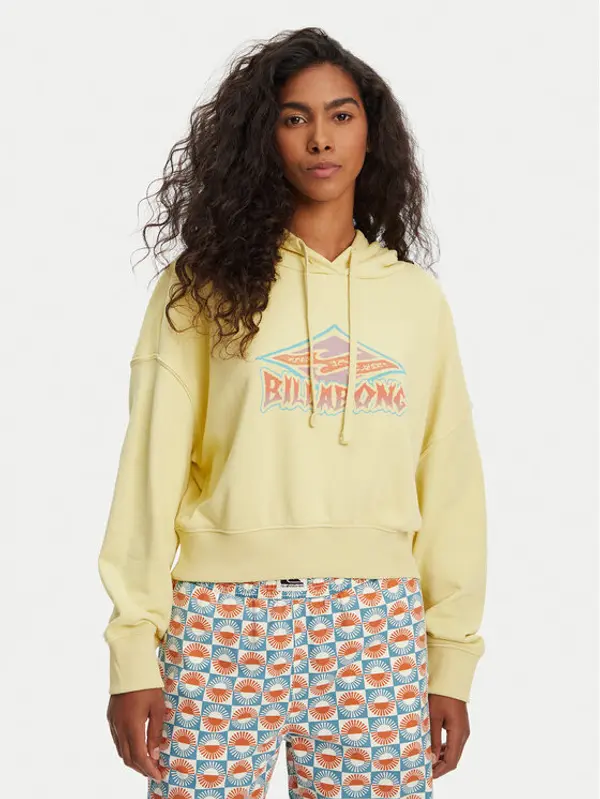 Billabong Billabong Majica dugih rukava All Time EBJFT00146 Žuta Boxy Fit
