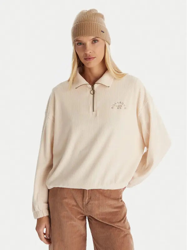 Billabong Billabong Majica dugih rukava Coffee Time EBJKT00115 Écru Regular Fit