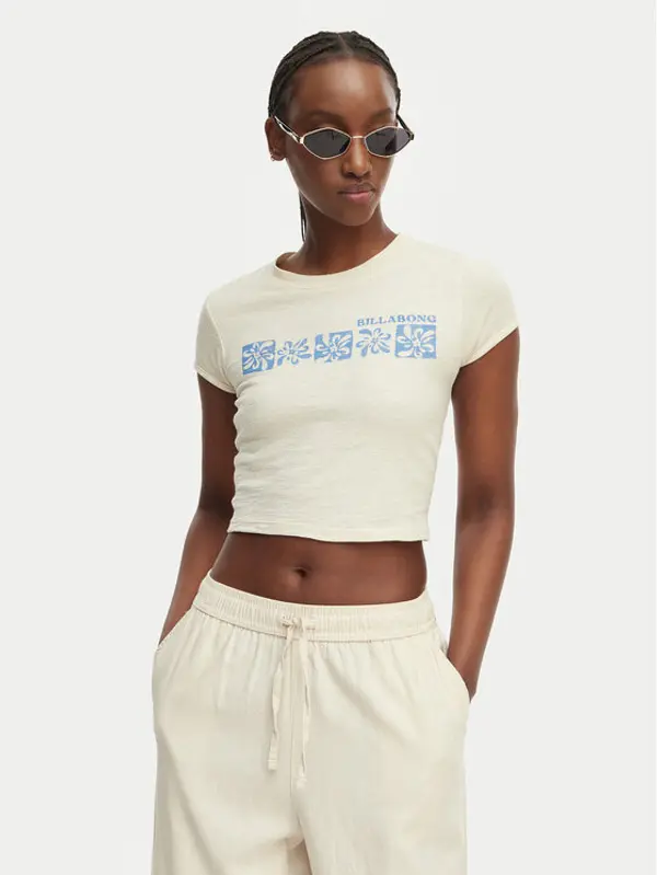 Billabong Billabong T-shirt Baby EBJKT00119 Svijetlo bež Slim Fit