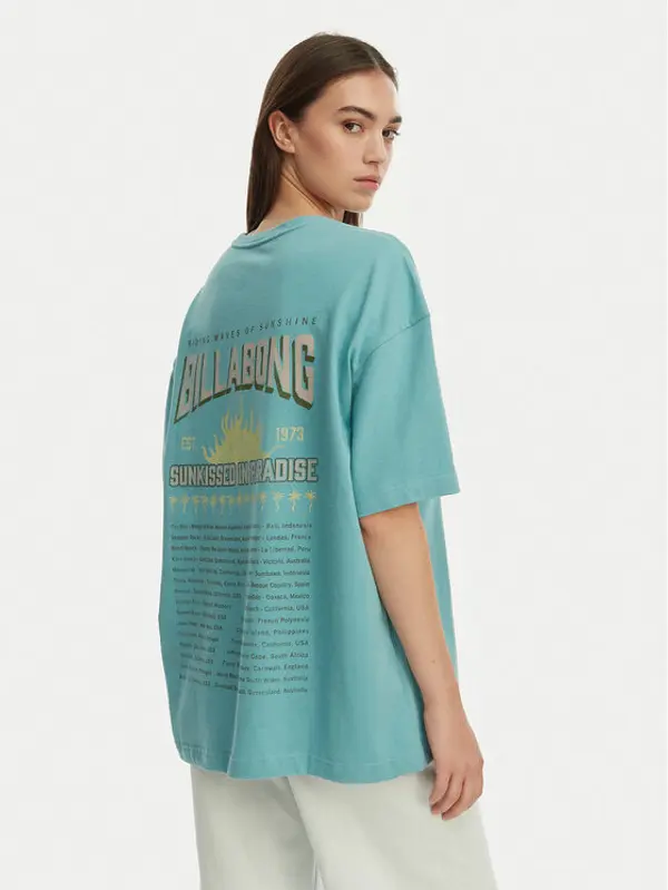 Billabong Billabong T-shirt Reach For Sunshine EBJZT00478 Tirkizna Loose Fit