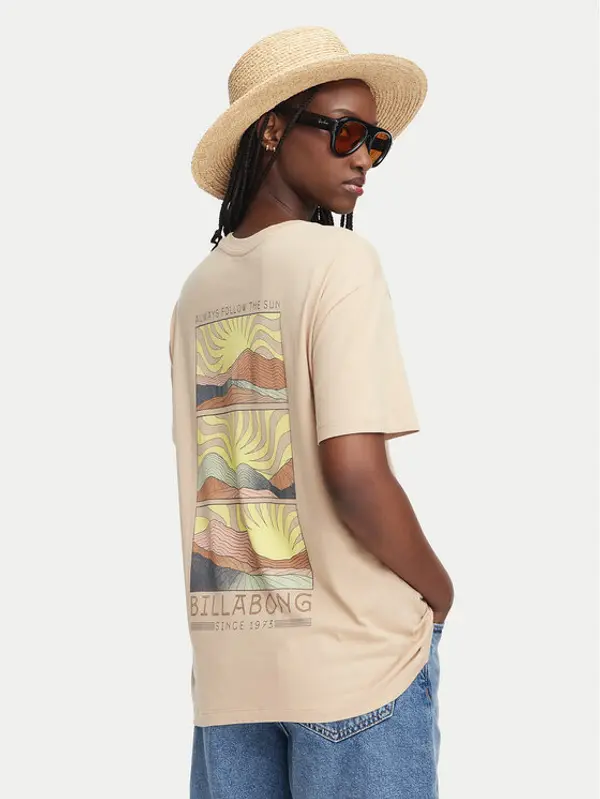 Billabong Billabong T-shirt Sun Phased EBJZT00423 Bež Oversize