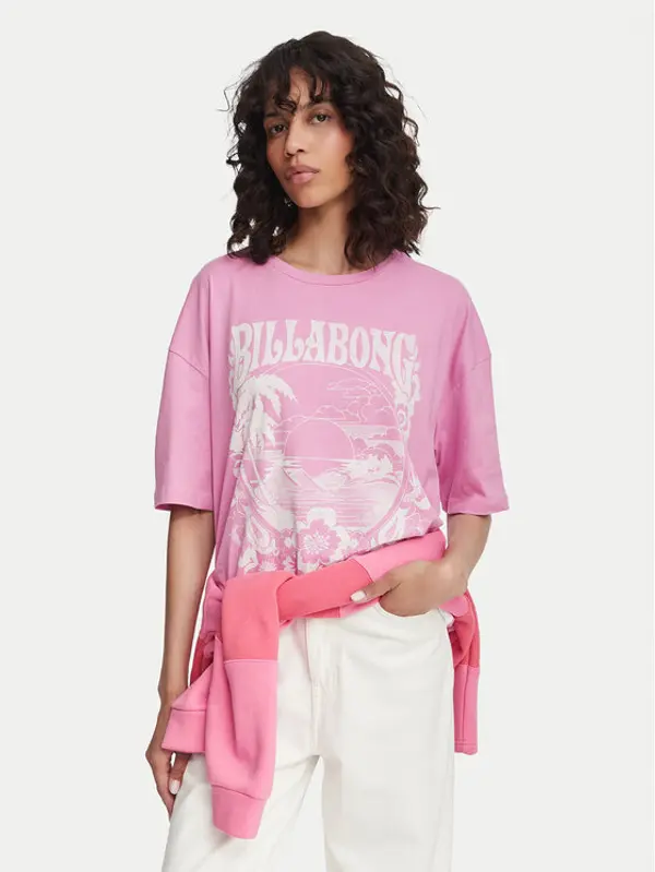 Billabong Billabong T-shirt Sweet Ride EBJZT00408 Ružičasta Oversize
