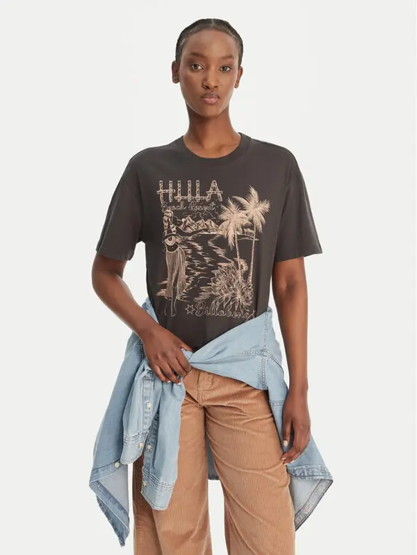 Billabong Billabong T-shirt Vacay Wonder EBJZT00569 Crna Loose Fit