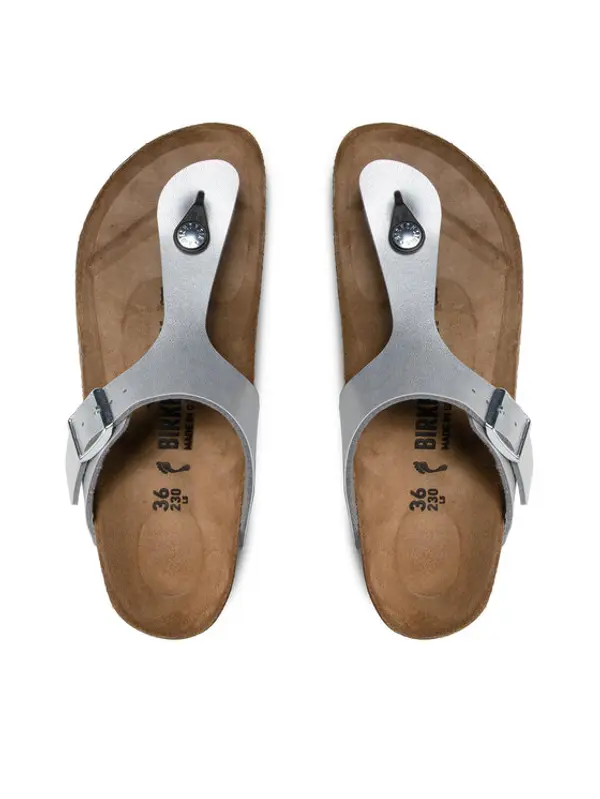 Birkenstock Birkenstock Japanke Gizeh Bs 0043853 Srebrna