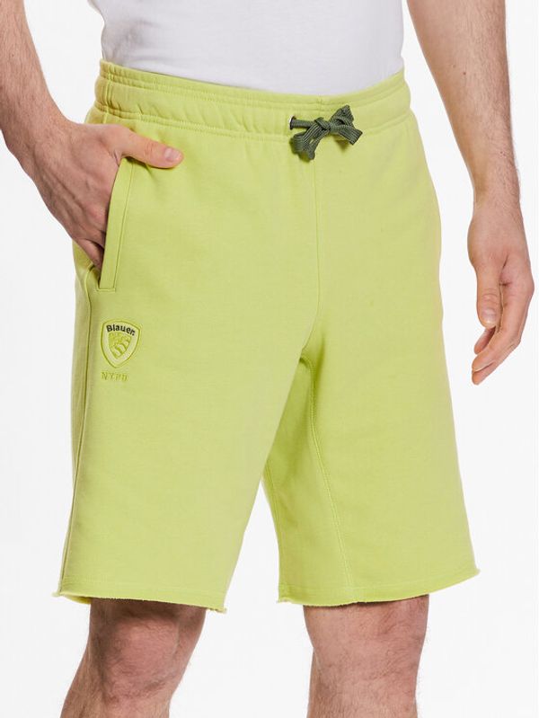 Blauer Blauer Sportske kratke hlače 23SBLUF07085 005662 Zelena Relaxed Fit