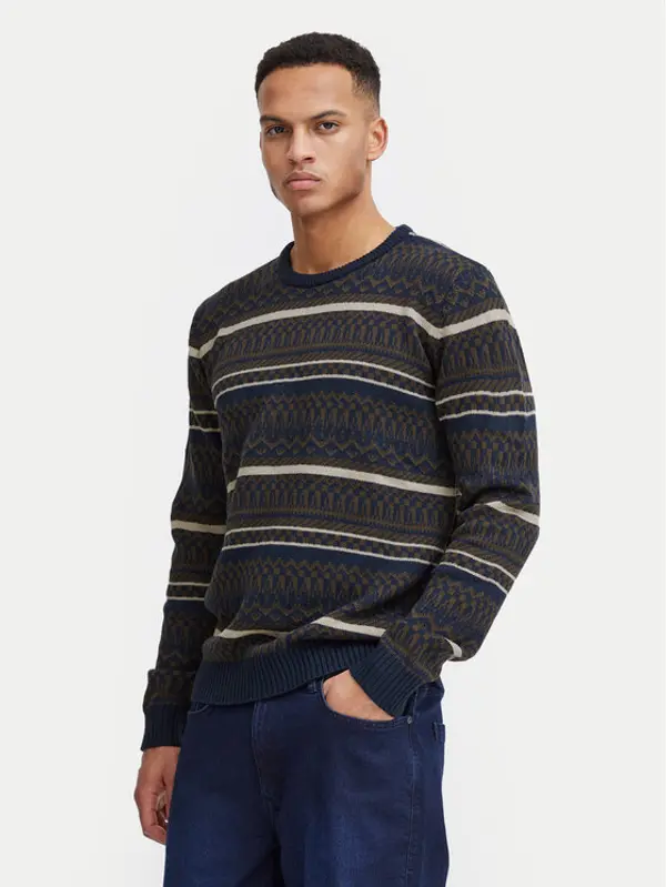 Blend Blend Džemper 20717485 Tamnoplava Regular Fit