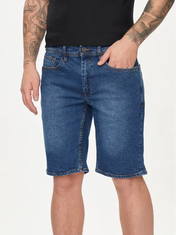 Blend Blend Kratke traperice 20716686 Plava Slim Fit