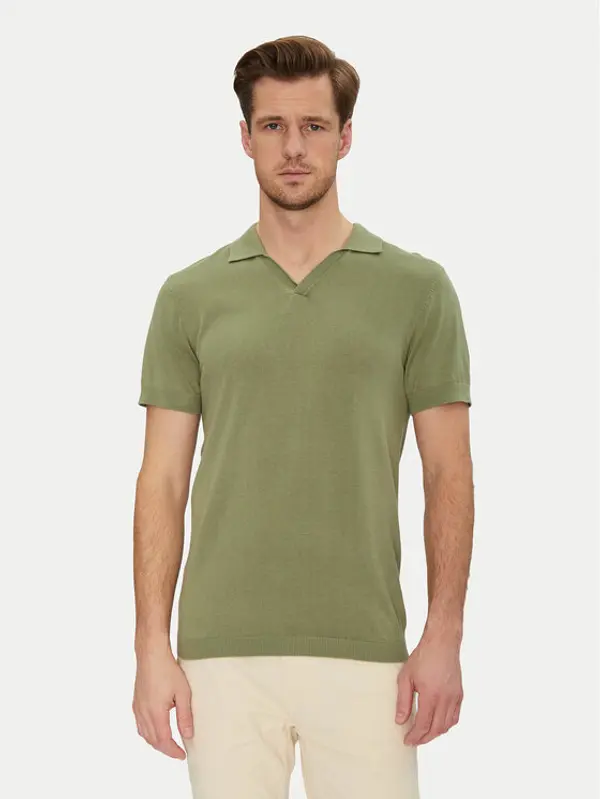 Blend Blend Polo 20718362 Zelena Regular Fit