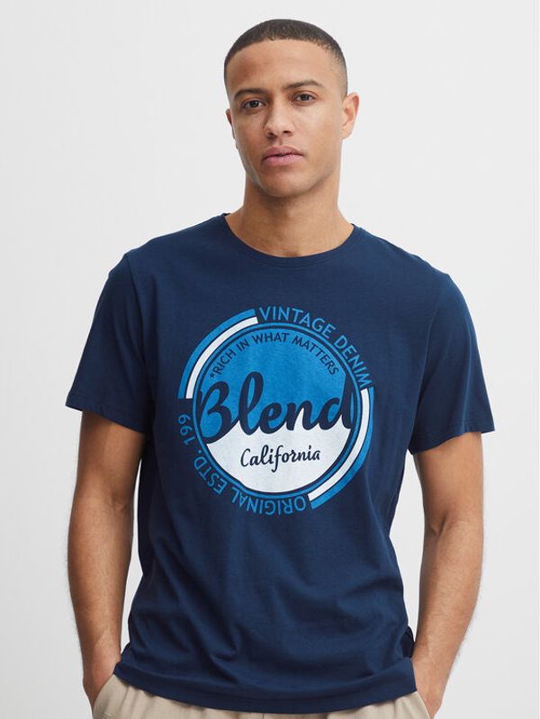 Blend Blend T-shirt 20715308 Tamnoplava Regular Fit