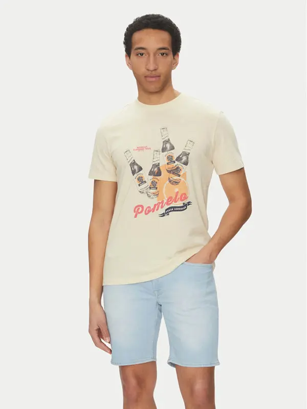 Blend Blend T-shirt 20718263 Bež Regular Fit