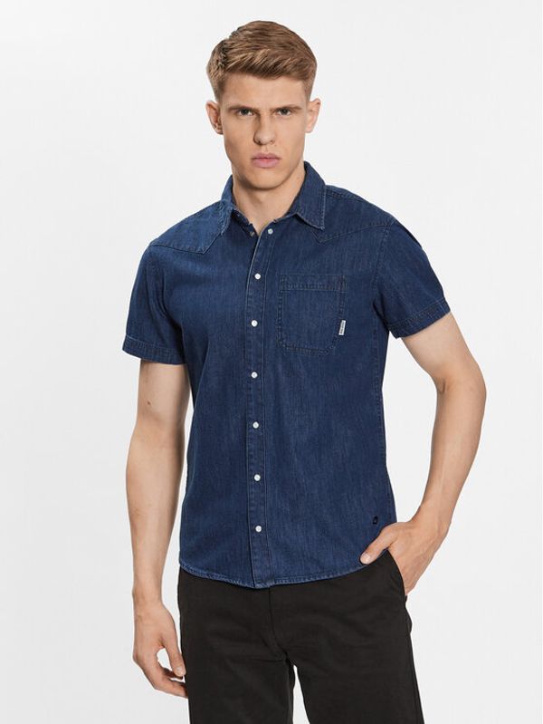 Blend Blend traper košulja 20715457 Tamnoplava Regular Fit