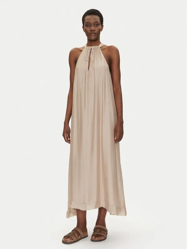 Bomboogie Bomboogie Ljetna haljina AW8993TSET5 Bež Relaxed Fit