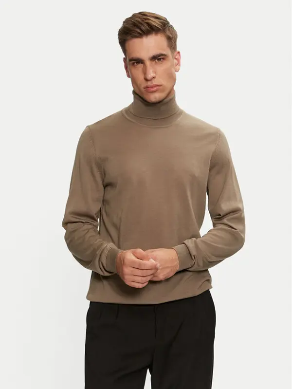 Boss BOSS Dolčevita Musso-P 50468262 Smeđa Slim Fit