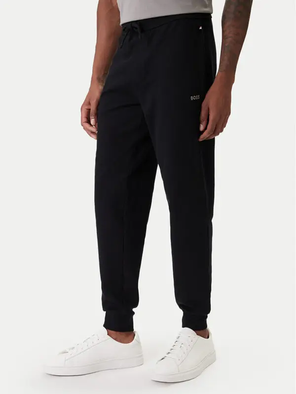 Boss BOSS Donji dio trenerke Waffle 50535878 Crna Regular Fit