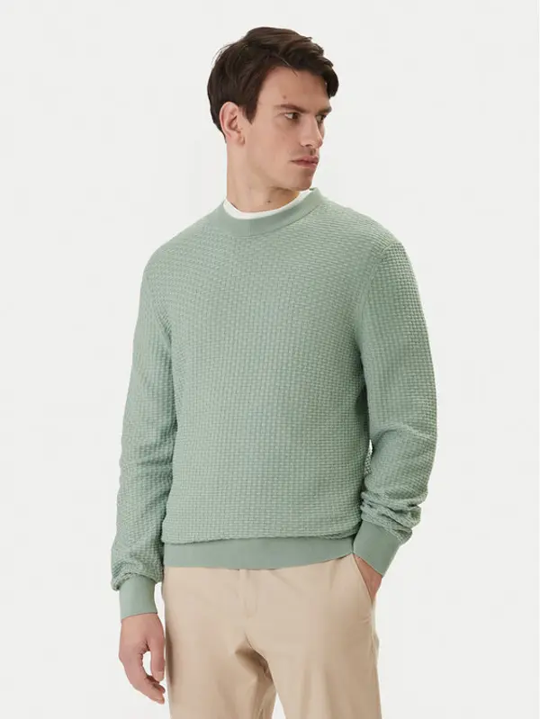 Boss BOSS Džemper H-Imberto 50545283 Zelena Regular Fit