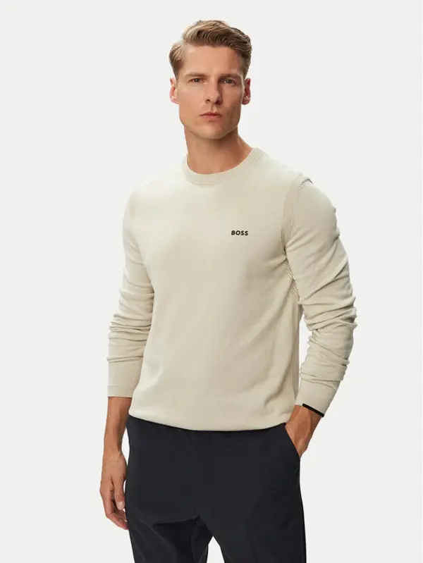 Boss BOSS Džemper KN_Ever-X CN 50556145 Svijetlo bež Regular Fit