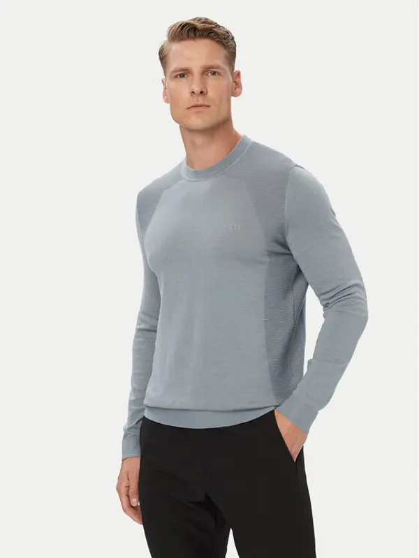 Boss BOSS Džemper KN_Momentum 50558351 Siva Regular Fit