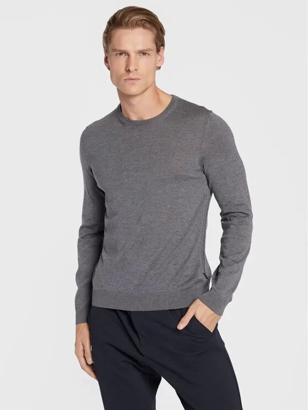Boss Boss Džemper Leno-P 50468239 Siva Slim Fit