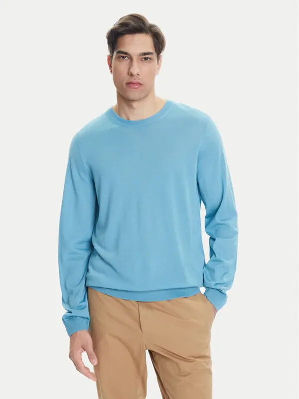 Boss BOSS Džemper Leno-P 50468239 Svijetloplava Slim Fit