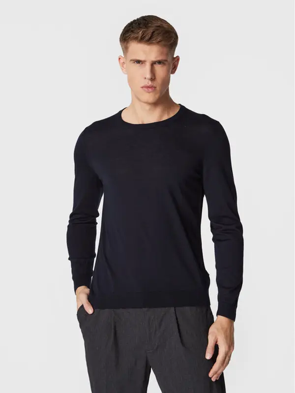 Boss Boss Džemper Leno-P 50468239 Tamnoplava Slim Fit