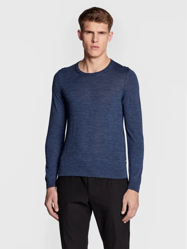 Boss Boss Džemper Leno-P 50468239 Tamnoplava Slim Fit
