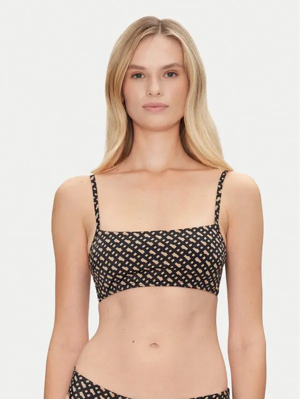 Boss BOSS Gornji dio kupaćeg kostima Bb Monogram 50535267 Crna Regular Fit