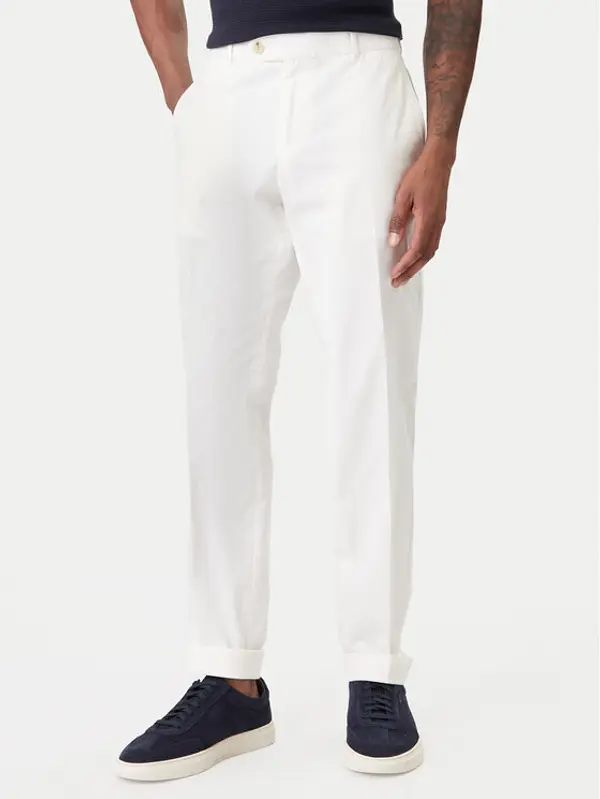 Boss BOSS Hlače C-Genius 50555035 Bijela Regular Fit