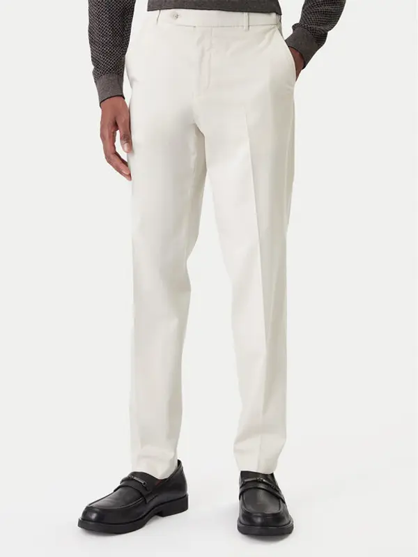 Boss BOSS Hlače C-Perin 50555842 Bijela Regular Fit