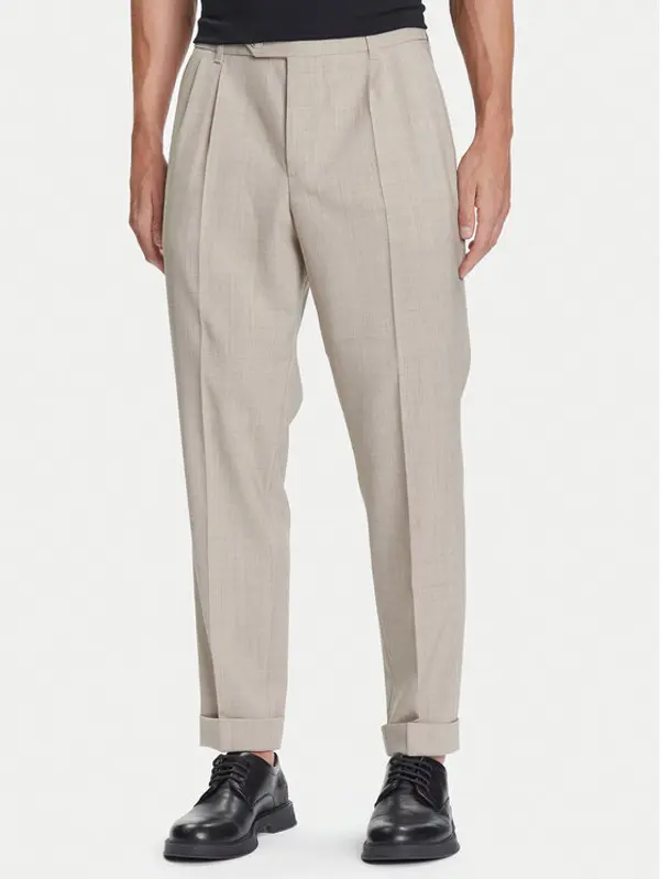 Boss BOSS Hlače C-Perin-DPL 50545822 Bež Tapered Fit