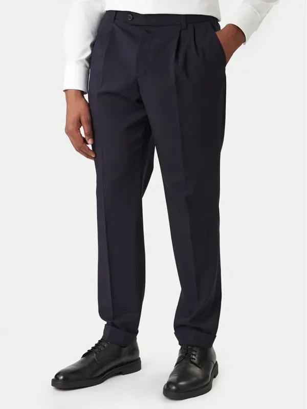 Boss BOSS Hlače C-Perin-DPL 50545822 Tamnoplava Tapered Fit