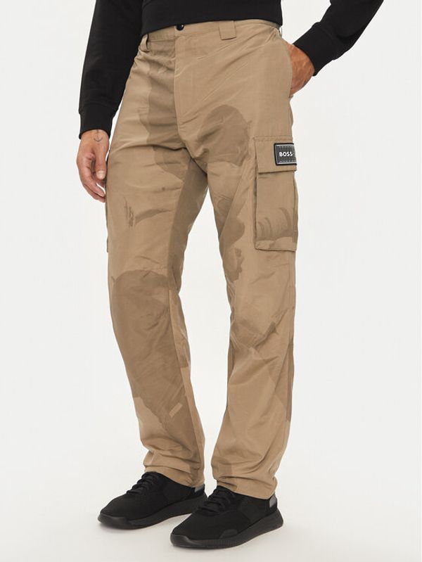 Boss Boss Hlače Sapp NFL 50525922 Bež Relaxed Fit