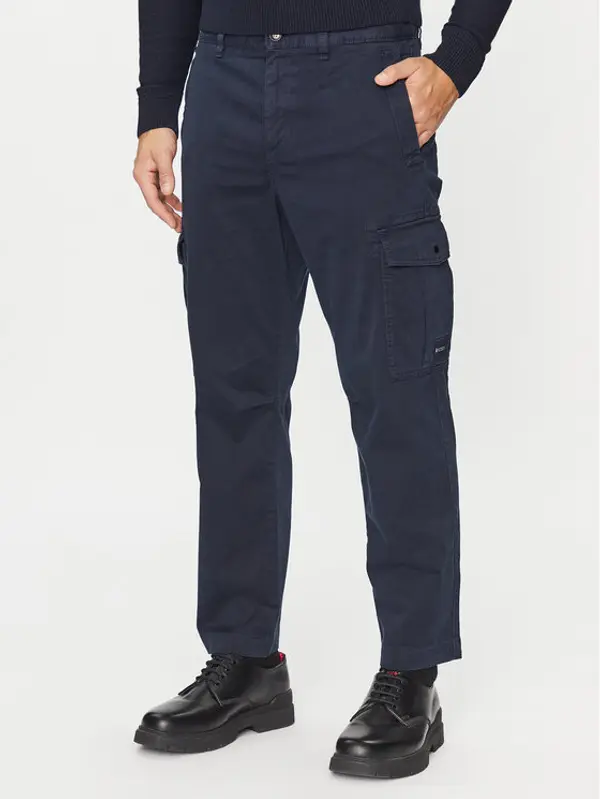 Boss Boss Hlače Sisla-5-Cargo 50501614 Tamnoplava Regular Fit