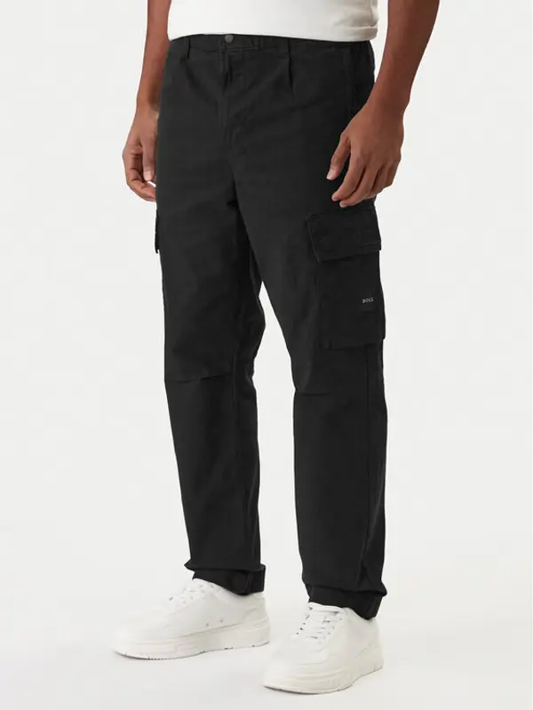 Boss BOSS Hlače Sisla-9-Cargo 50552096 Crna Regular Fit