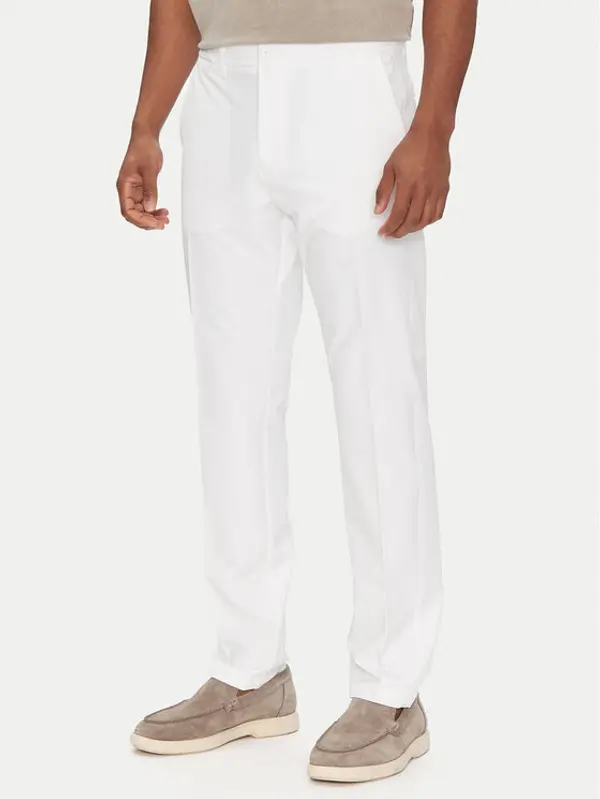 Boss BOSS Hlače T_Commuter-Slim 50534303 Bijela Slim Fit
