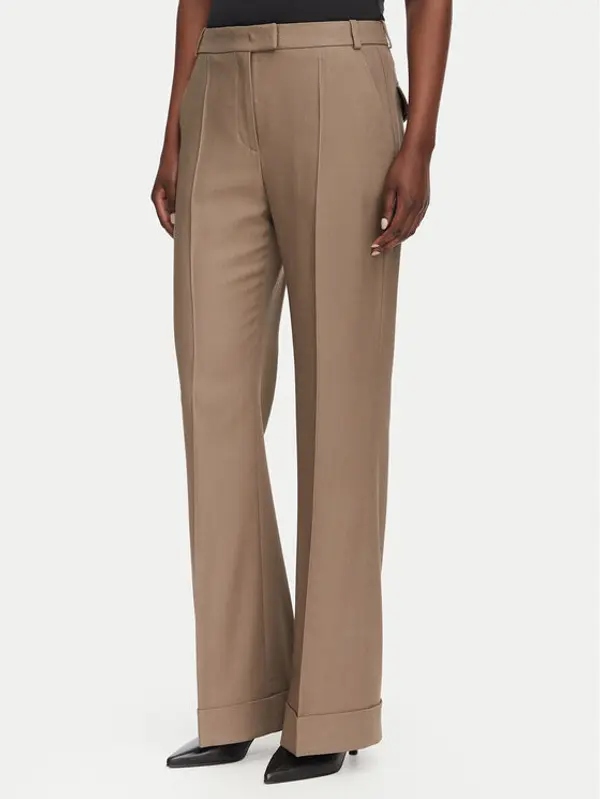 Boss BOSS Hlače Talia5 50564488 Smeđa Regular Fit