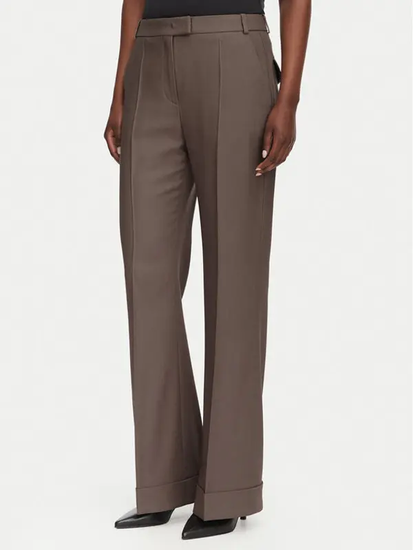 Boss BOSS Hlače Talia5 50564488 Smeđa Regular Fit