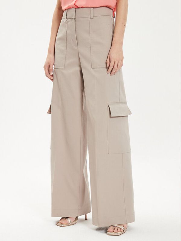 Boss Boss Hlače Teneria 50512874 Écru Straight Fit