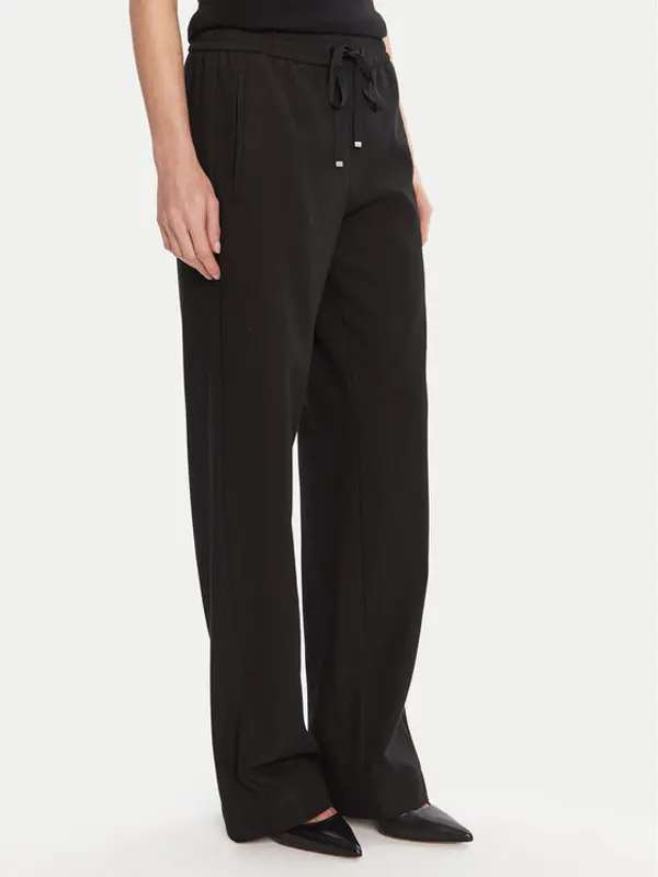 Boss BOSS Hlače Tildina 50543268 Crna Relaxed Fit