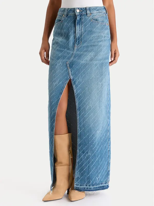 Boss BOSS Jeans suknja 50542445 Plava Regular Fit