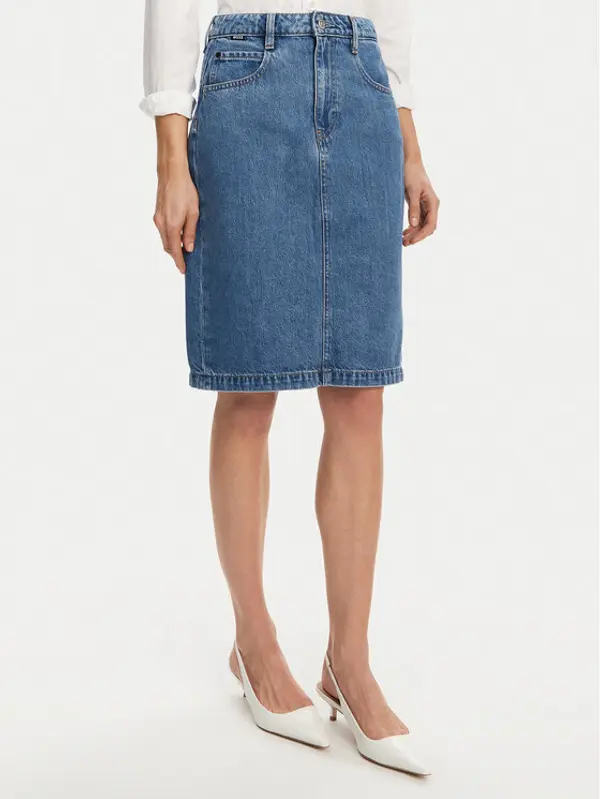 Boss BOSS Jeans suknja Cobaltide 50538596 Plava Regular Fit